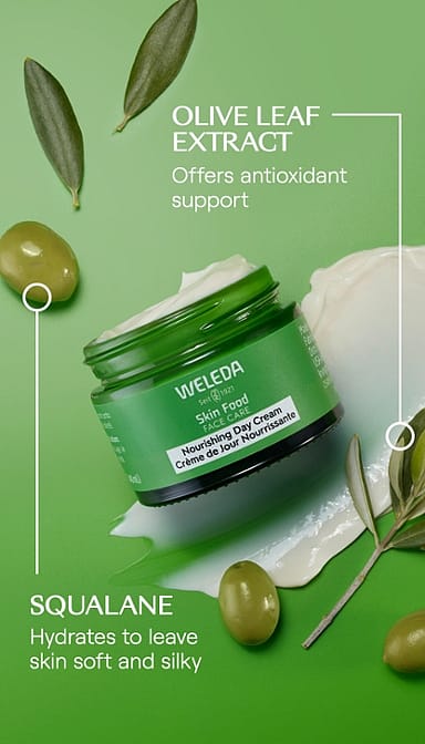 alimento de la piel el cuidado de la cara crema de día nutritiva weleda para el cuidado facial - weleda