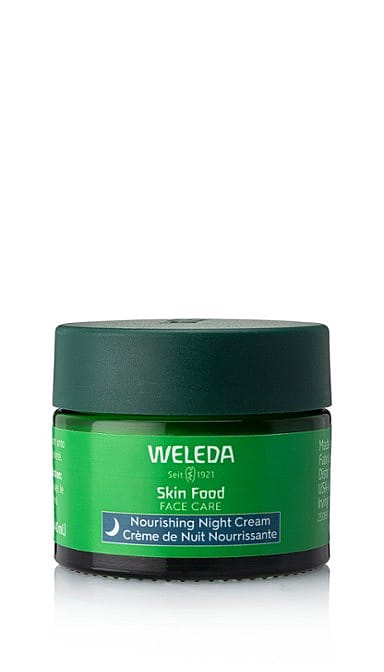 alimento de la piel el cuidado de la cara nutritiva crema de noche weleda para el cuidado facial - weleda