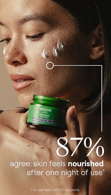 alimento de la piel el cuidado de la cara nutritiva crema de noche weleda para el cuidado facial - weleda