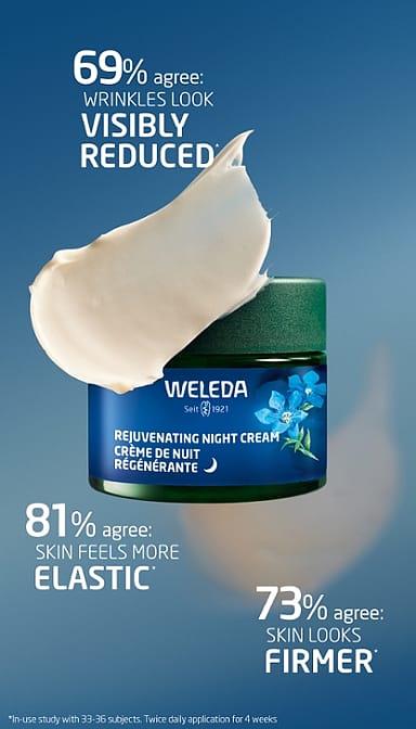 crema de noche rejuvenecedora weleda para el cuidado facial - weleda